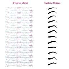 2 In 1 Plastic Eyebrow Stencil Card for Women