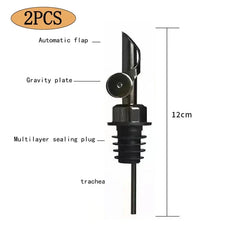 Stainless Steel Pour Spout with Plug for Cocktail or Olive Oil Vinegar Bottle Pourer Auto Flip Liquor Bottle Pourer