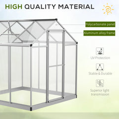 6' L X 6' W Stable Outdoor Walk-In Cold Frame Garden Greenhouse