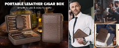 Cigar Humidor Box with Cigar Lighter Cedar Wood