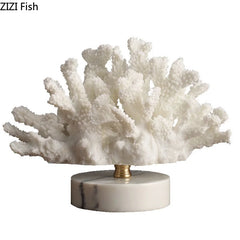 Modern White Simulation Coral Decoration