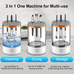 Makeup Brush Cleaner with Automatic Spinner