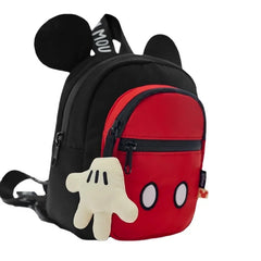 Disney New High-quality Mickey School Bag with Cute Charms for Children Backpack