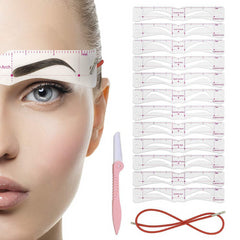 2 In 1 Plastic Eyebrow Stencil Card for Women