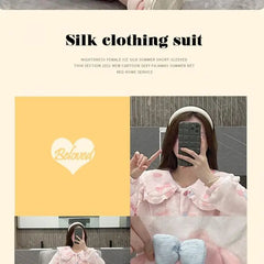 2Pcs Cinnamoroll Pajamas Suit Coral Fleece Soft Melody Cardigan Tops Pants Set Women Plush Sleepwear