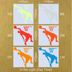 Luminous Cartoon Basketball Player Dunk Wall Sticker f