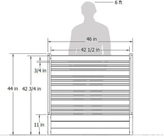 Outdoor Freestanding Privacy Fence Screen Panel 6ft H 4ft W X 1ft L 6ft H X 4ft W X 1ft L