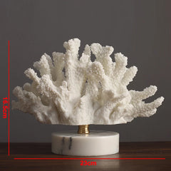 Modern White Simulation Coral Decoration