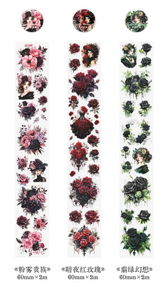 60mm*2m Vintage PET Flower Tapes 38cm