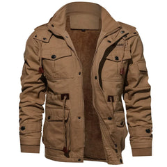 Men's Bomber Tactical Coats Hooded Winter Jacket