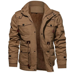 Men's Bomber Tactical Coats Hooded Winter Jacket