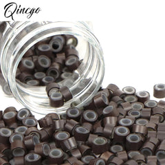 Silicone Micro Link Rings Beads Silicone-lined 200Pcs Standard Micro-Links for Hair Extensions Stick