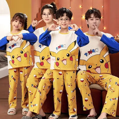 Pokemon Pikachu Cute Cartoon With Children Kids Cotton Pajamas