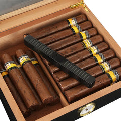 Cedar Wood Cigar Humidor Portable Travel Cigar Case W/ Humidifier