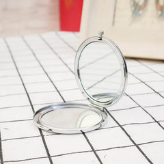 Portable Simple Stainless Steel Double-sided Make Up Mirror