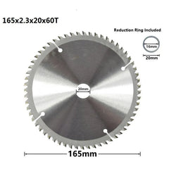 Circular Saw Blade 165mm Dia 24T/40T/48T TCT Carbide Disc for Woodworking Cutting Tools