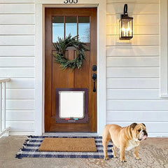 Dog Cat Flap Safety In & out Pet Door with 4 Way Security Lock