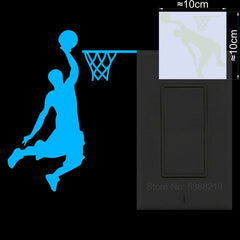 Luminous Cartoon Basketball Player Dunk Wall Sticker f