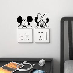 2pc Mickey Minnie Mouse Switch Vinyl Decals