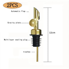 Stainless Steel Pour Spout with Plug for Cocktail or Olive Oil Vinegar Bottle Pourer Auto Flip Liquor Bottle Pourer