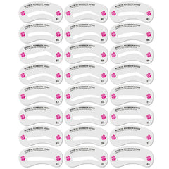 2 In 1 Plastic Eyebrow Stencil Card for Women