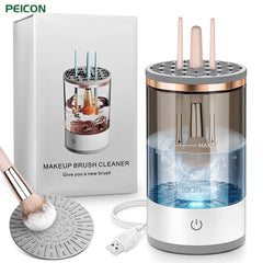 Makeup Brush Cleaner with Automatic Spinner