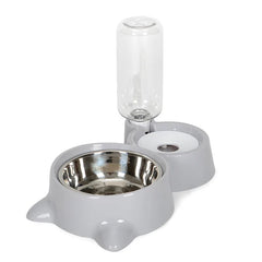 2-in-1 Cat Bowl Water Dispenser Automatic Water Storage