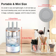 Makeup Brush Cleaner with Automatic Spinner