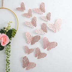 12Pcs/Set 3D Hollow Wall Stickers Butterflies