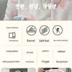 2Pcs Cinnamoroll Pajamas Suit Coral Fleece Soft Melody Cardigan Tops Pants Set Women Plush Sleepwear