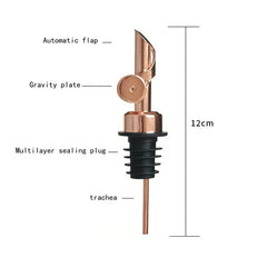 Stainless Steel Pour Spout with Plug for Cocktail or Olive Oil Vinegar Bottle Pourer Auto Flip Liquor Bottle Pourer