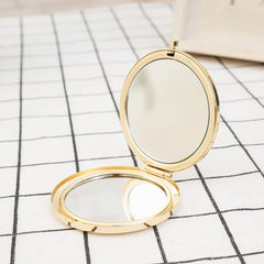 Portable Simple Stainless Steel Double-sided Make Up Mirror