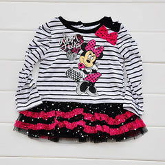 Baby Girls Minnie Clothing Sets Cotton Dress + Pants 2Pcs