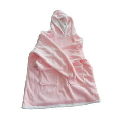 Winter Hooded Pocket TV Blankets Bathrobe W