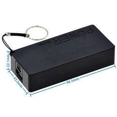 USB Portable power free soldering DIY Kit 1 18650 battery charger Diy portable power battery box black