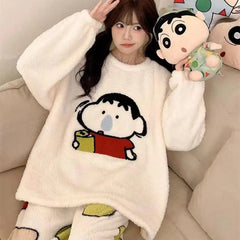 Cute Cartoon Autumn and Winter Sleepwear Women's