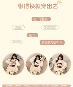 Cute Cartoon Autumn and Winter Sleepwear Women's