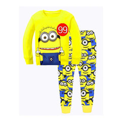 Despicable me Minion Series Children'S pj's 2pcs Set Boys/Girls Cartoon Long Sleeve Sleepwear