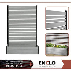 Outdoor Freestanding Privacy Fence Screen Panel 6ft H 4ft W X 1ft L 6ft H X 4ft W X 1ft L