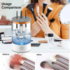 Makeup Brush Cleaner with Automatic Spinner