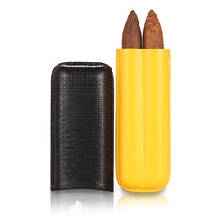 Leather Cigar Case Travel Humidor Holder Portable 3 Tubes Mini Cigar Humidor Box Smoking Gadgets Cigars Accessories