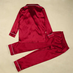 Satin Silk Family Matching Pajama Suits Christmas