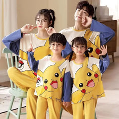 Pokemon Pikachu Cute Cartoon With Children Kids Cotton Pajamas