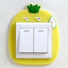 3D Switch Stickers Silicone Wall Sticker Luminous Cactus Plant Protective Cover for Switch Socket