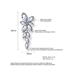 Crystal Zirconia Long Drop Earrings for Women