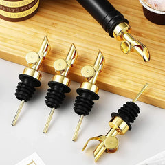 Stainless Steel Pour Spout with Plug for Cocktail or Olive Oil Vinegar Bottle Pourer Auto Flip Liquor Bottle Pourer