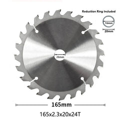 Circular Saw Blade 165mm Dia 24T/40T/48T TCT Carbide Disc for Woodworking Cutting Tools