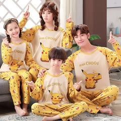 Pokemon Pikachu Cute Cartoon With Children Kids Cotton Pajamas