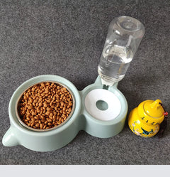 2-in-1 Cat Bowl Water Dispenser Automatic Water Storage