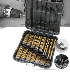 99pcs Titanium Drill Bit Set High-Speed Steel Drill Bits for Steel Plate Wood Plastic Metal Copper Alloy Woodworking Hole Opener